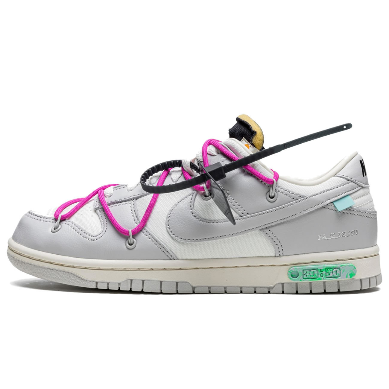 Off-White x Nike SB Dunk Low Lot 30 Of 50 Sail/Neutral Grey-Pink DM1602-122