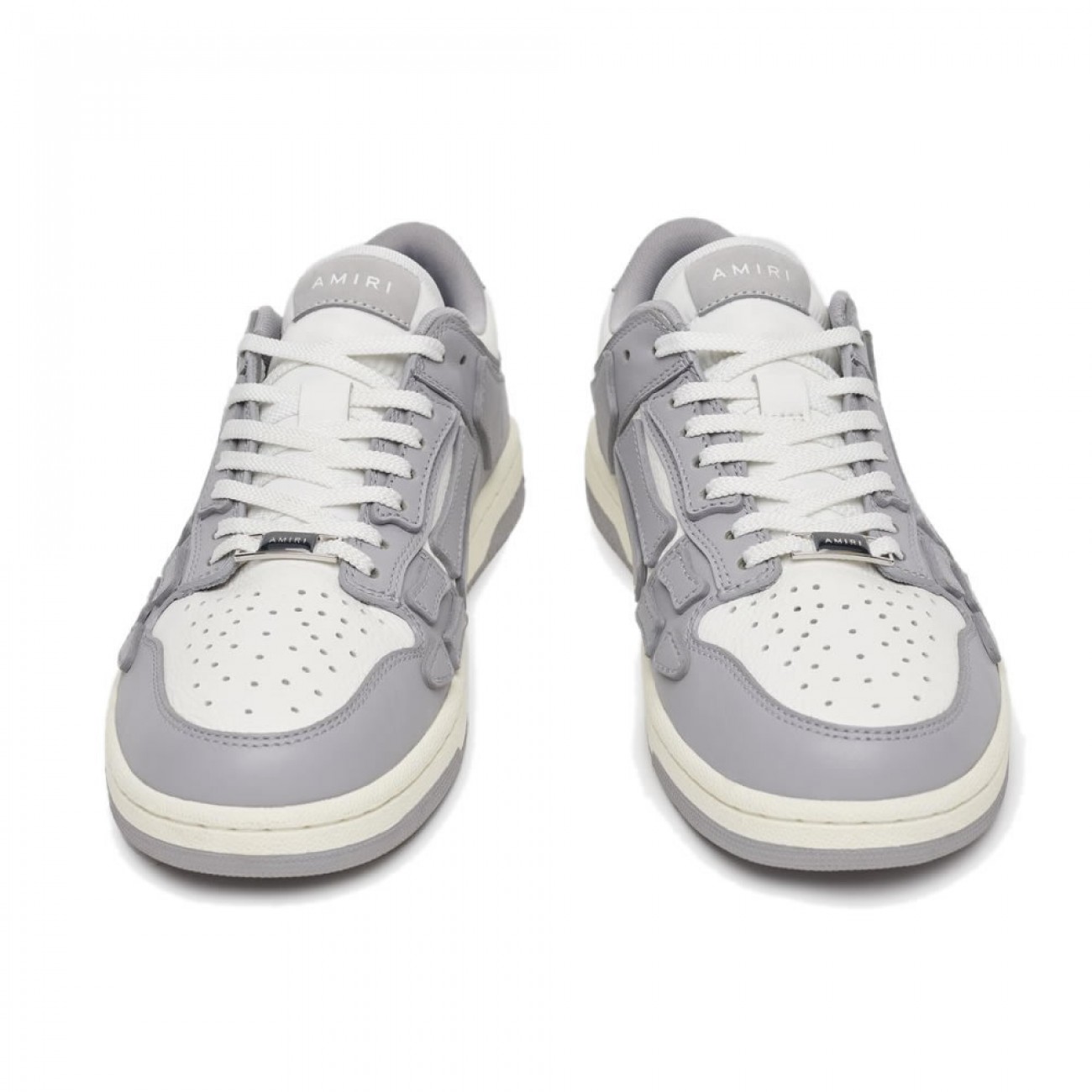 A.M.I.R.I Skel Top Low Leather Sneakers Grey White MFS003-043