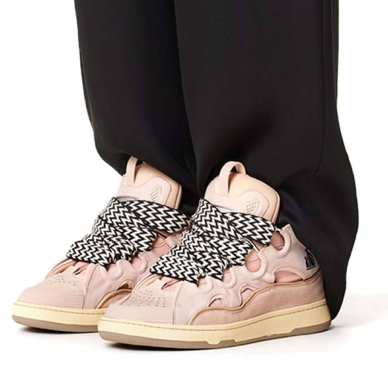 L.A.N.V.I.N Leather Curb Sneakers Pink DRAG-A2051