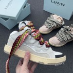 L.A.N.V.I.N Leather Curb Sneakers White DRAG-A20