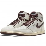 A Ma Maniére x Air Jordan 1 High OG "Sail and Burgundy" DO7097-100