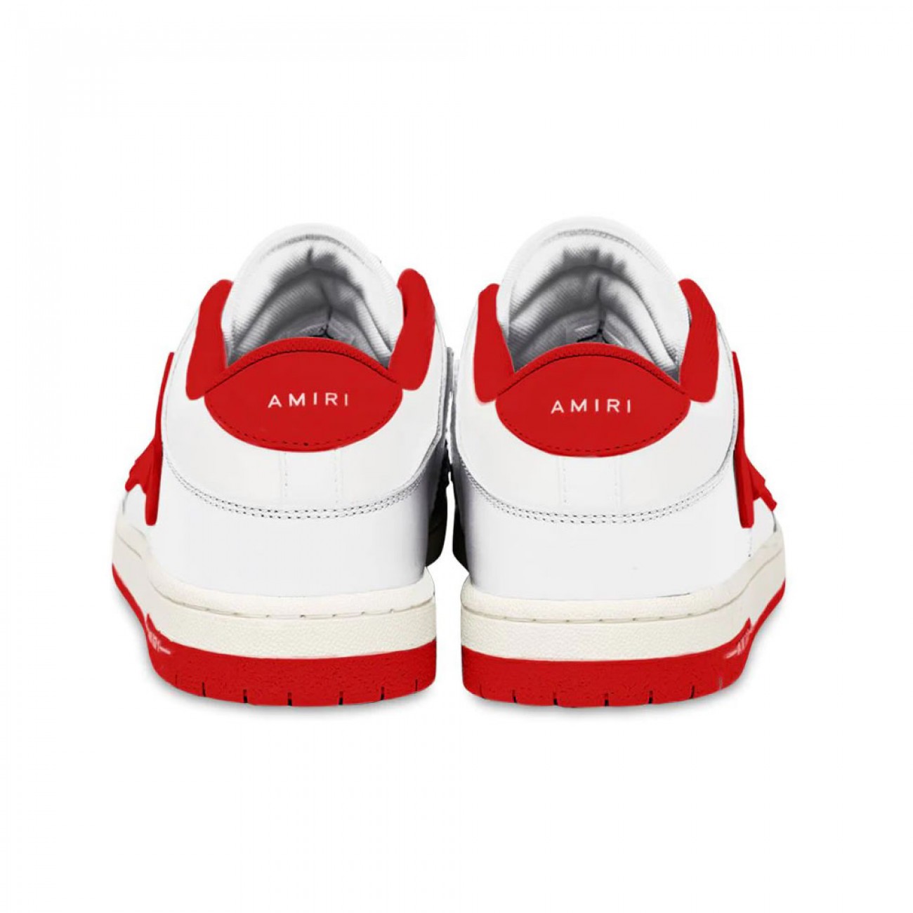 A.M.I.R.I Skel Top Low Leather Sneakers Red MFS003-124