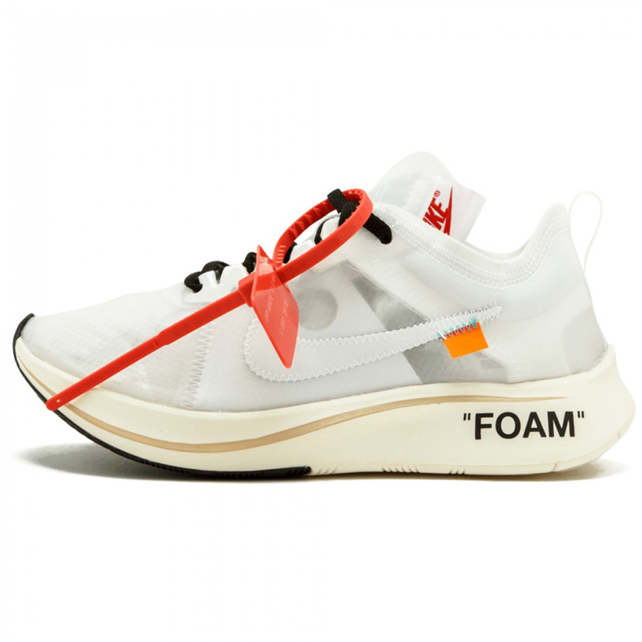 OFF-WHITE X NIKE ZOOM FLY "WHITE/WHITE-MUSLIN"