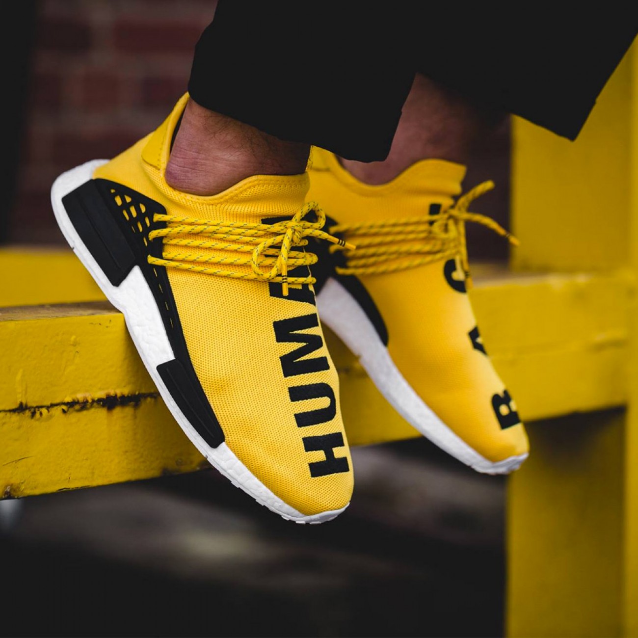 PHARRELL WILLIAMS X ADIDAS ORIGINALS HU NMD YELLOW