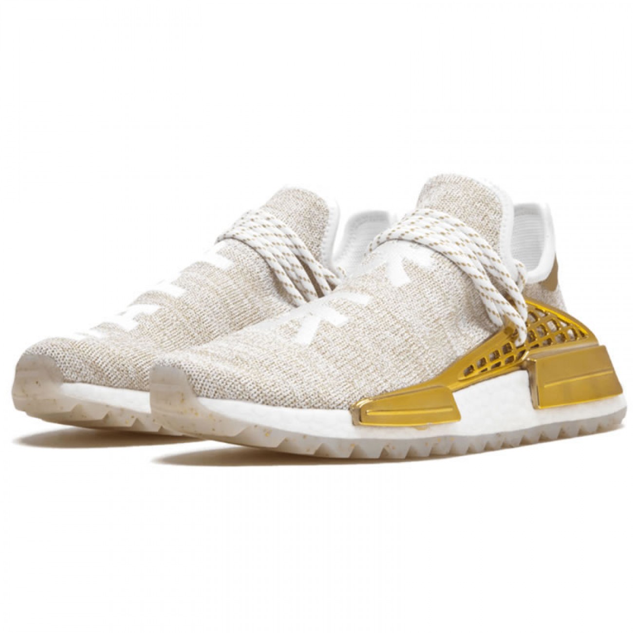 Pharrell Williams PW x Adidas Hu Holi NMD MC China Exclusive "Happy" Metallic Gold F99762