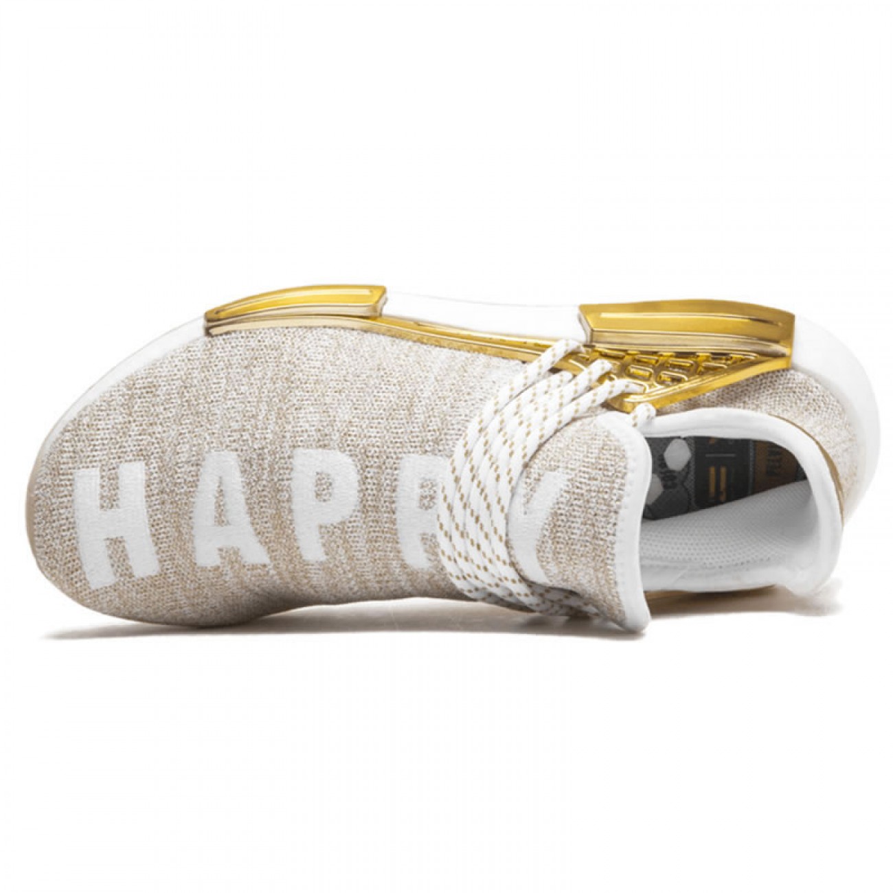 Pharrell Williams PW x Adidas Hu Holi NMD MC China Exclusive "Happy" Metallic Gold F99762