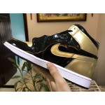 Air Jordan 1 Top 3 Retro High NRG Patent Gold Toe 861428-007