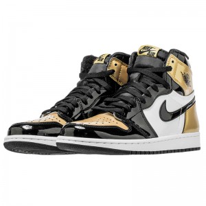 Air Jordan 1 Top 3 Retro High NRG Patent Gold Toe 861428-007