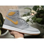 Air Jordon1 Flyknit "Grey/Orange" 919704-025