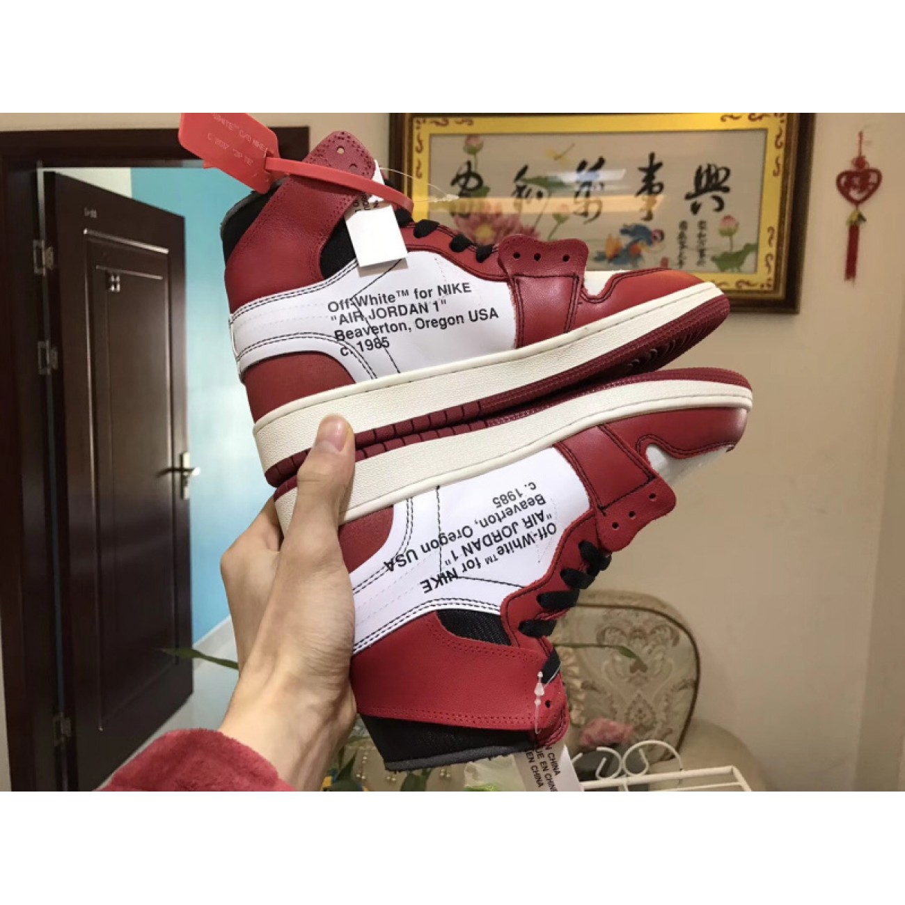 OFF-WHITE x Air Jordan 1 "Chicago" Mens GS AA3834-101