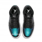 Air Jordan 1 Mid Black "Iridescent" Mens GS AJ1 Shoes BQ6472-009