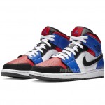 Air Jordan 1 Mid GS "Top 3" Red/Blue/White/Black 554725-124