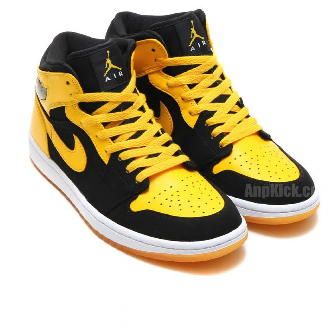 Air Jordan 1 Mid New Love 2017 Black And Yellow 136085-072