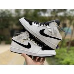 Air Jordan 1 Mid "White/Silver" Kawhi Leonard Alternate Shoes 554724-121