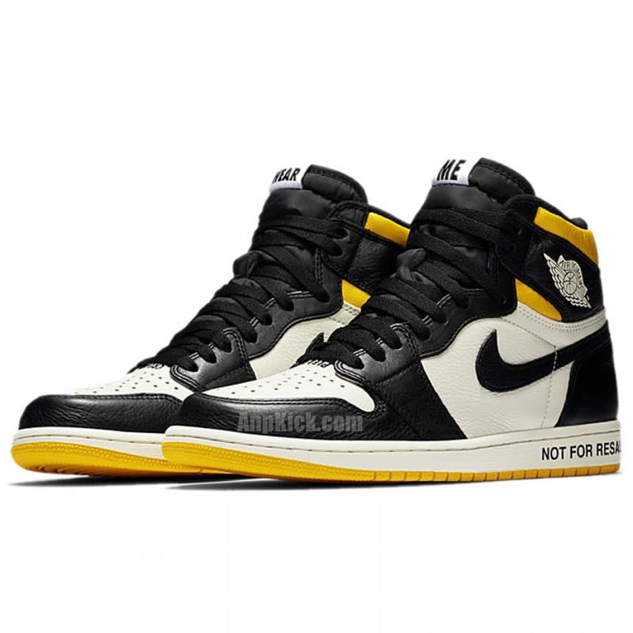 Air Jordan 1 "NO L'S" Not For Resale Black/Yellow For Sale 861428-107