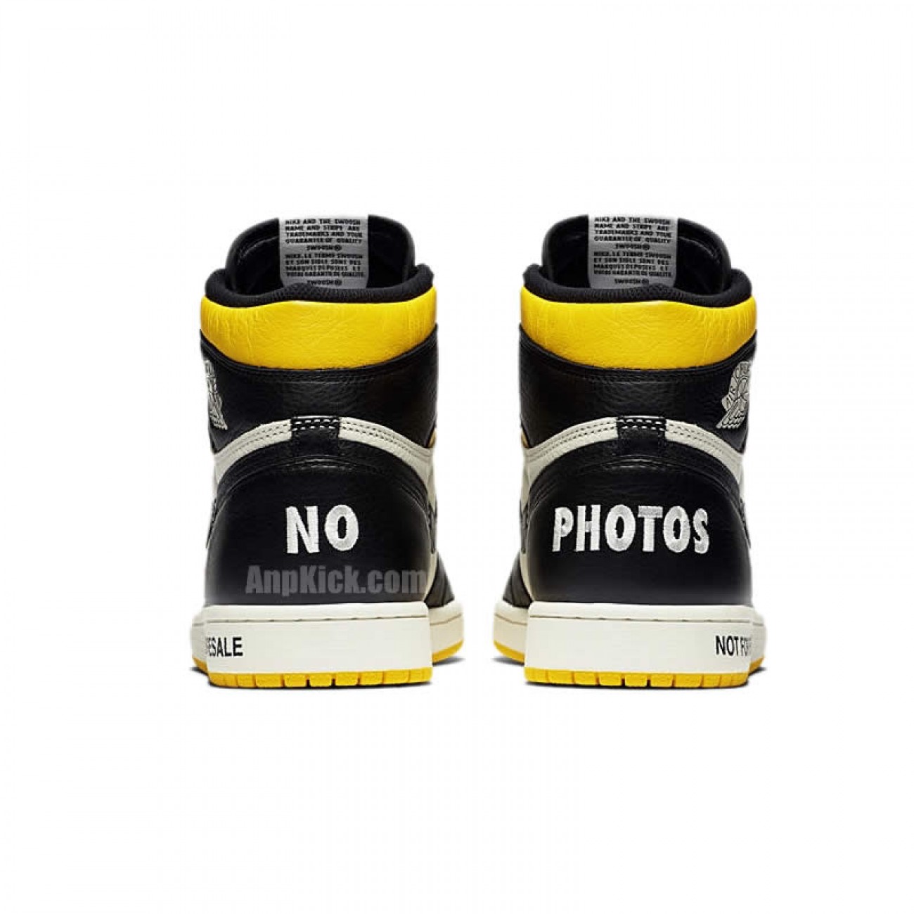 Air Jordan 1 "NO L'S" Not For Resale Black/Yellow For Sale 861428-107