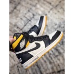 Air Jordan 1 "NO L'S" Not For Resale Black/Yellow For Sale 861428-107