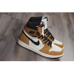 Air Jordan 1 Retro High OG "Wheat" AJ1 White Black And Yellow/Gold 555088-700