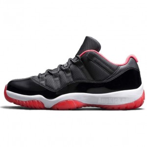 Air Jordan 11 Low "Bred" On Feet For Sale Black Red Price 528895-012