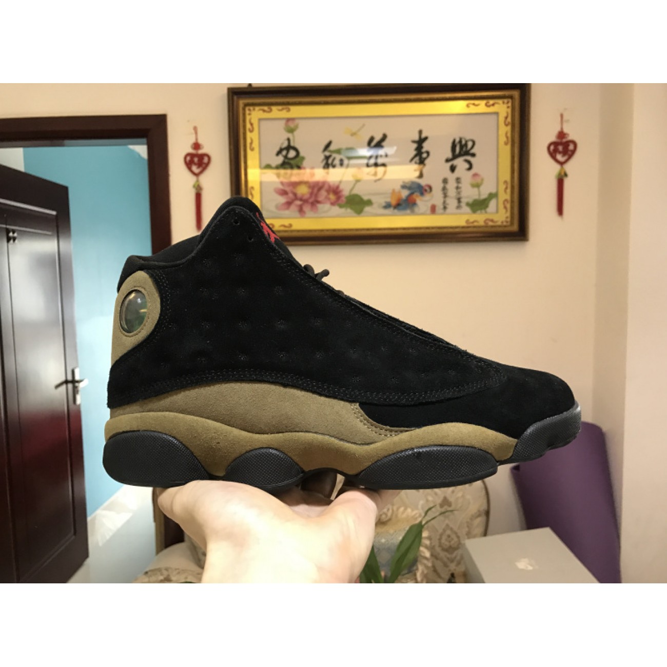 Air Jordan 13 "Olive" Jumpman Logo 414571-006 