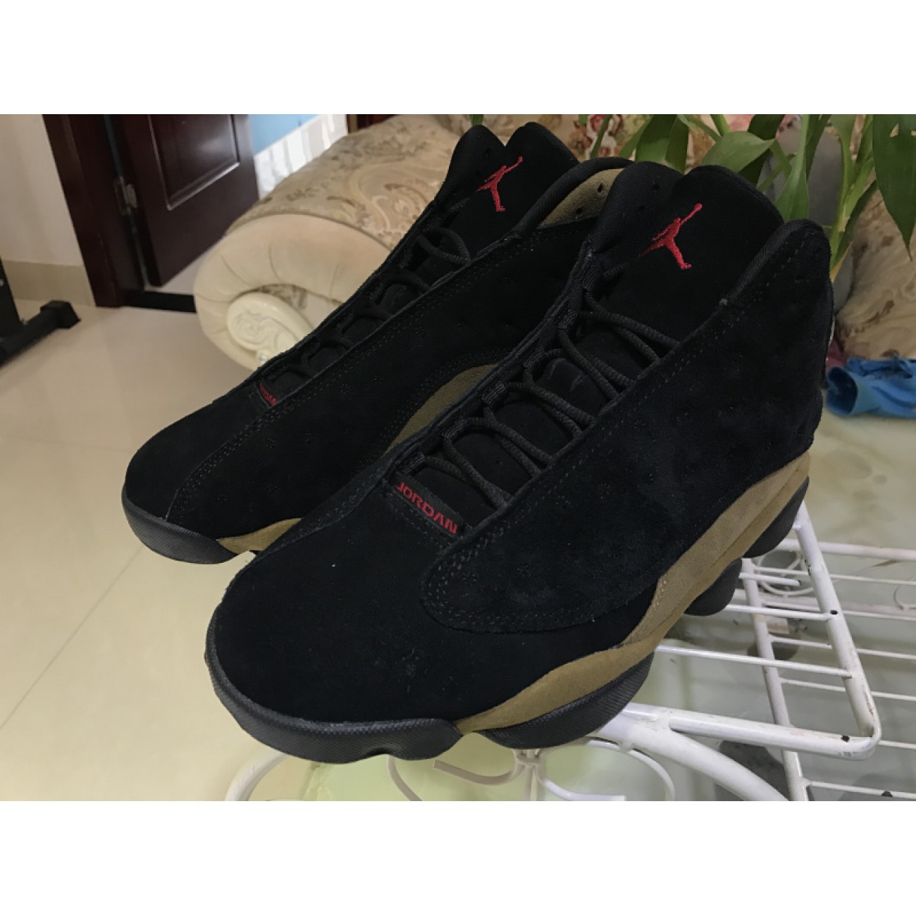 Air Jordan 13 "Olive" Jumpman Logo 414571-006 