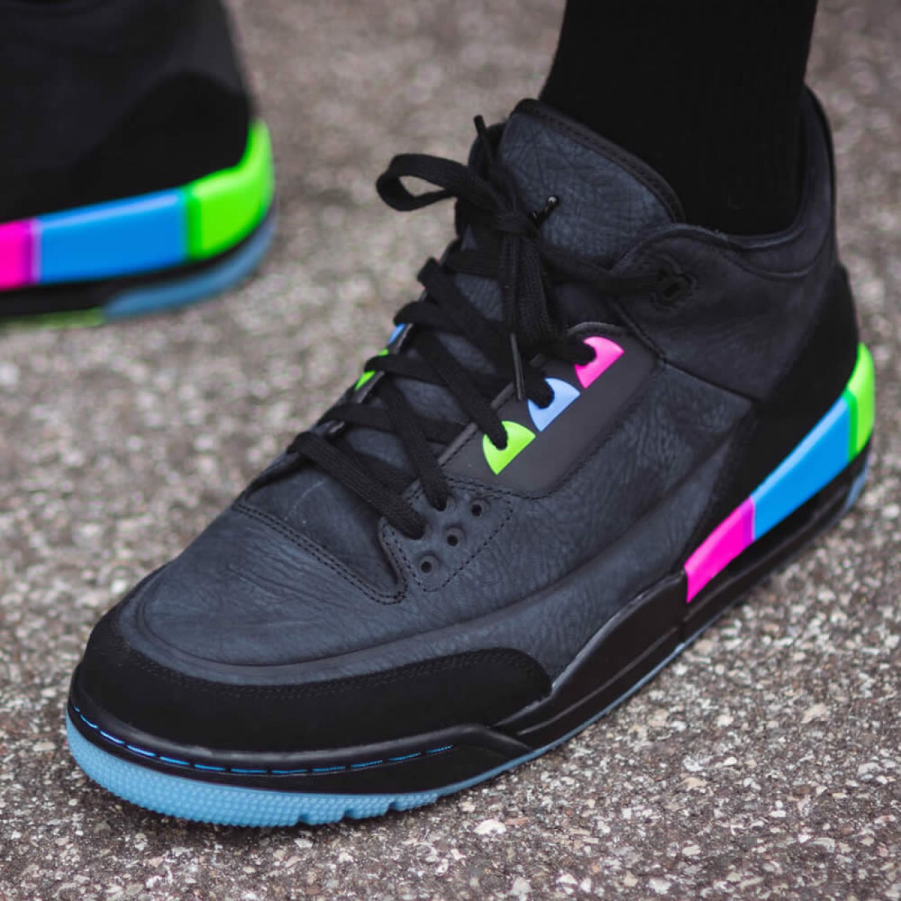 Air Jordan 3 Quai 54 GS Mens For Sale On Feet Release AT9195-001