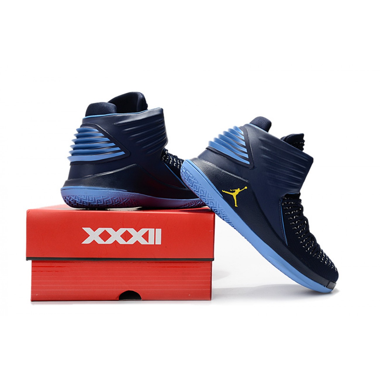 Air Jordan 32 XXXII Deep Blue/Grey/Yellow