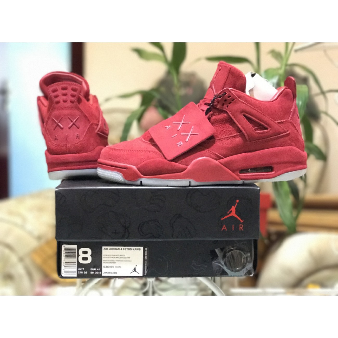 Air Jordan 4 x KAWS Red 930155-609