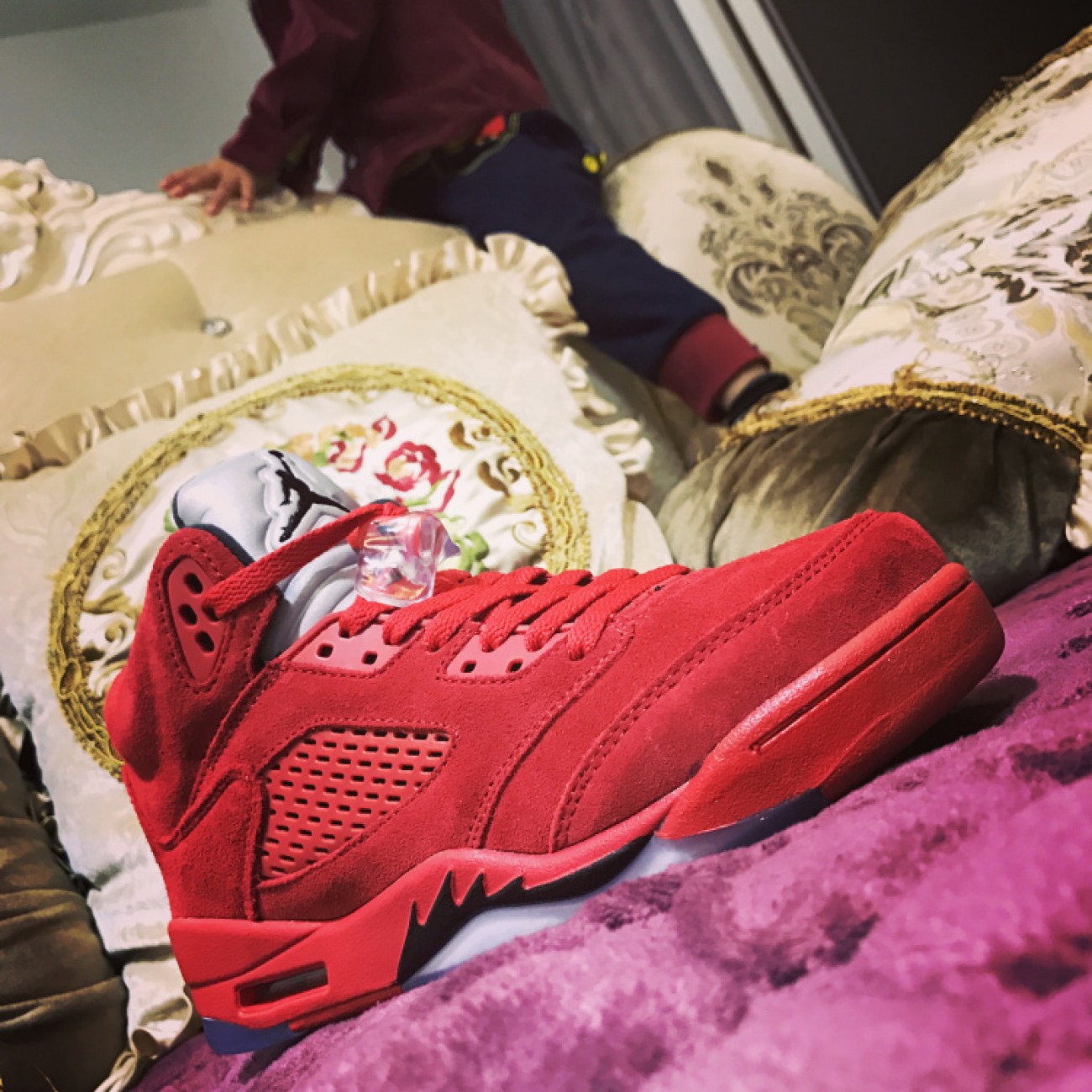 Air Jordan 5 Red Suede 136027-602