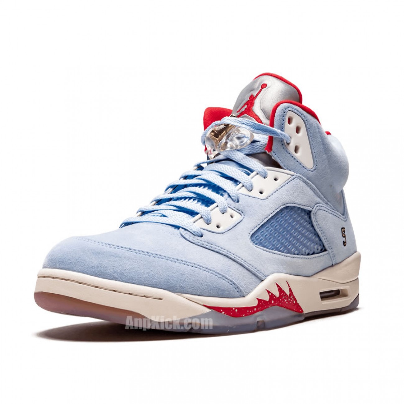 Trophy Room x Air Jordan 5 Retro JSP "Ice Blue" University Red CI1899-400