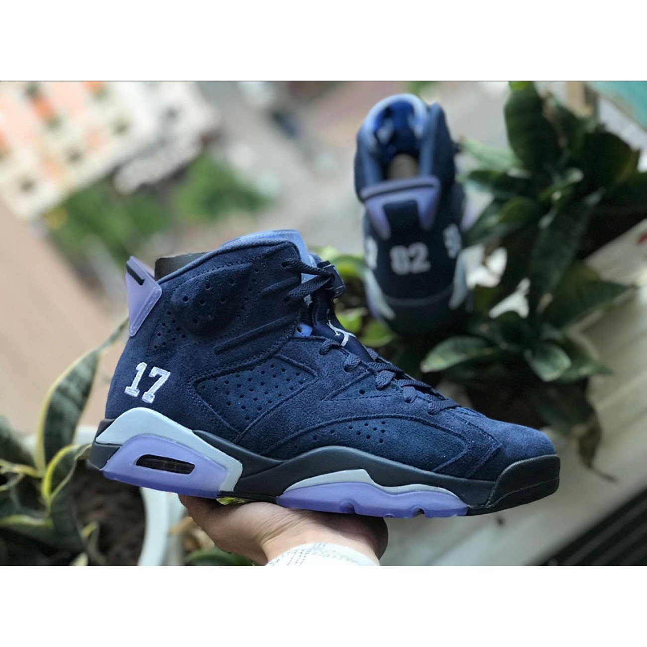 Air Jordan 6 Blue Suede 384664-112