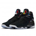 Air Jordan 8 Quai 54 Friends and Family Black White AJ8 CJ9218-001 CJ9218-100