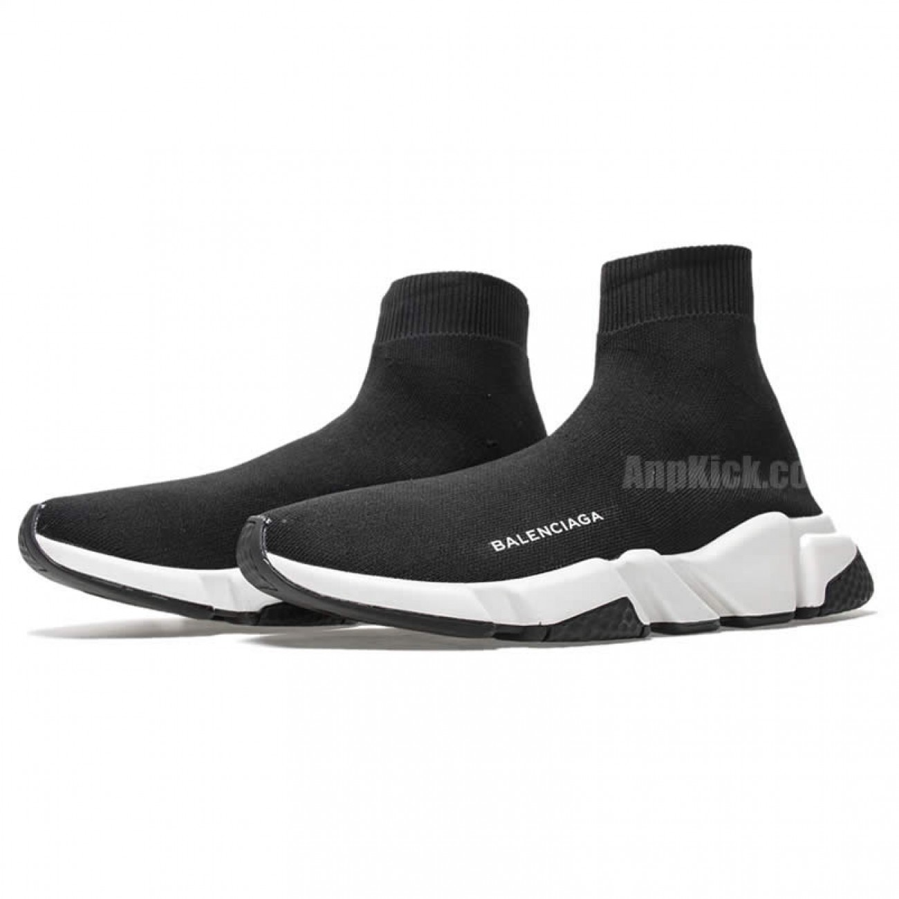 Balenciaga Shoes Like Socks High Top Speed Runners Black/White 494371W05G0