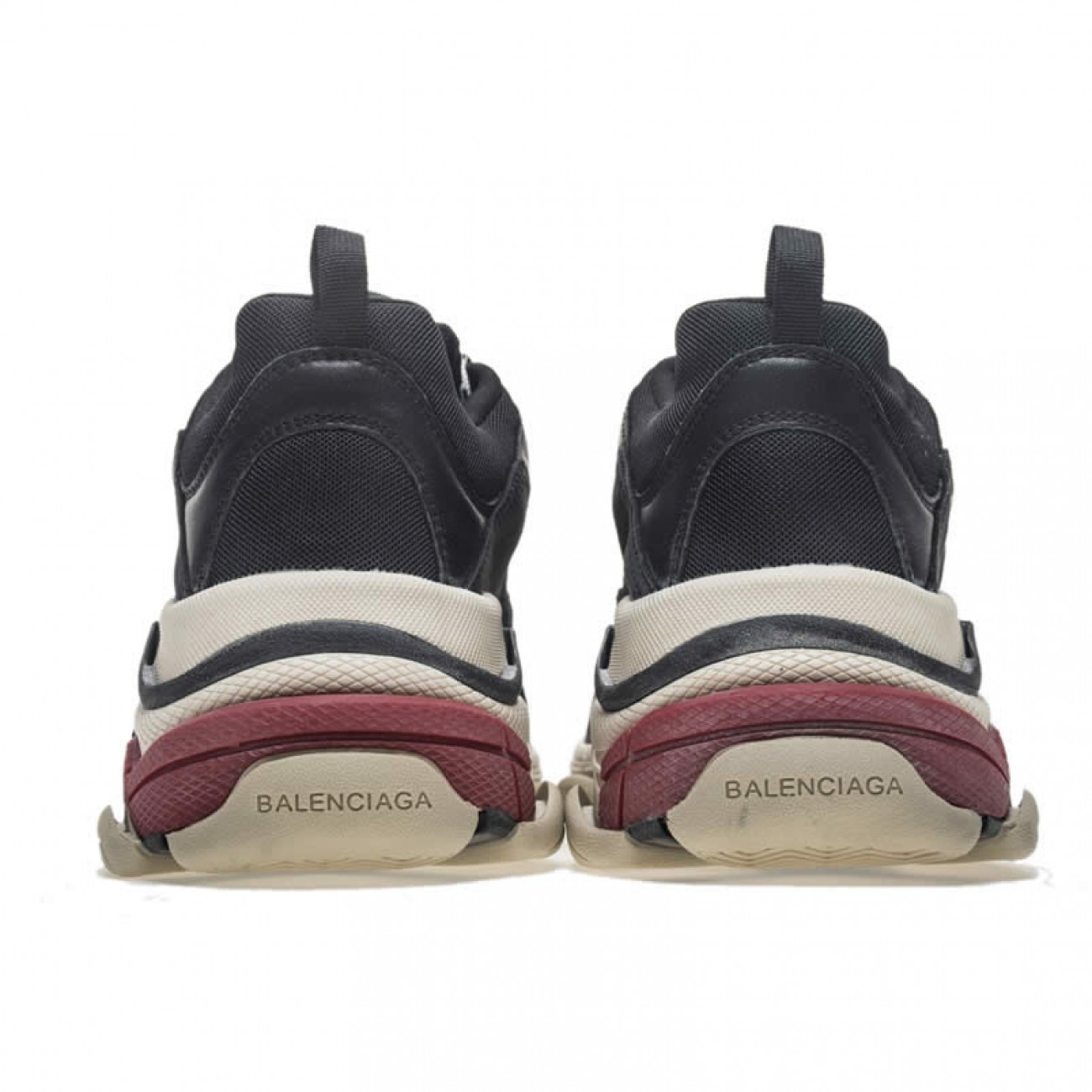 Balenciaga Triple S Sneakers Black/Red Shoes 483513W06E1 1000