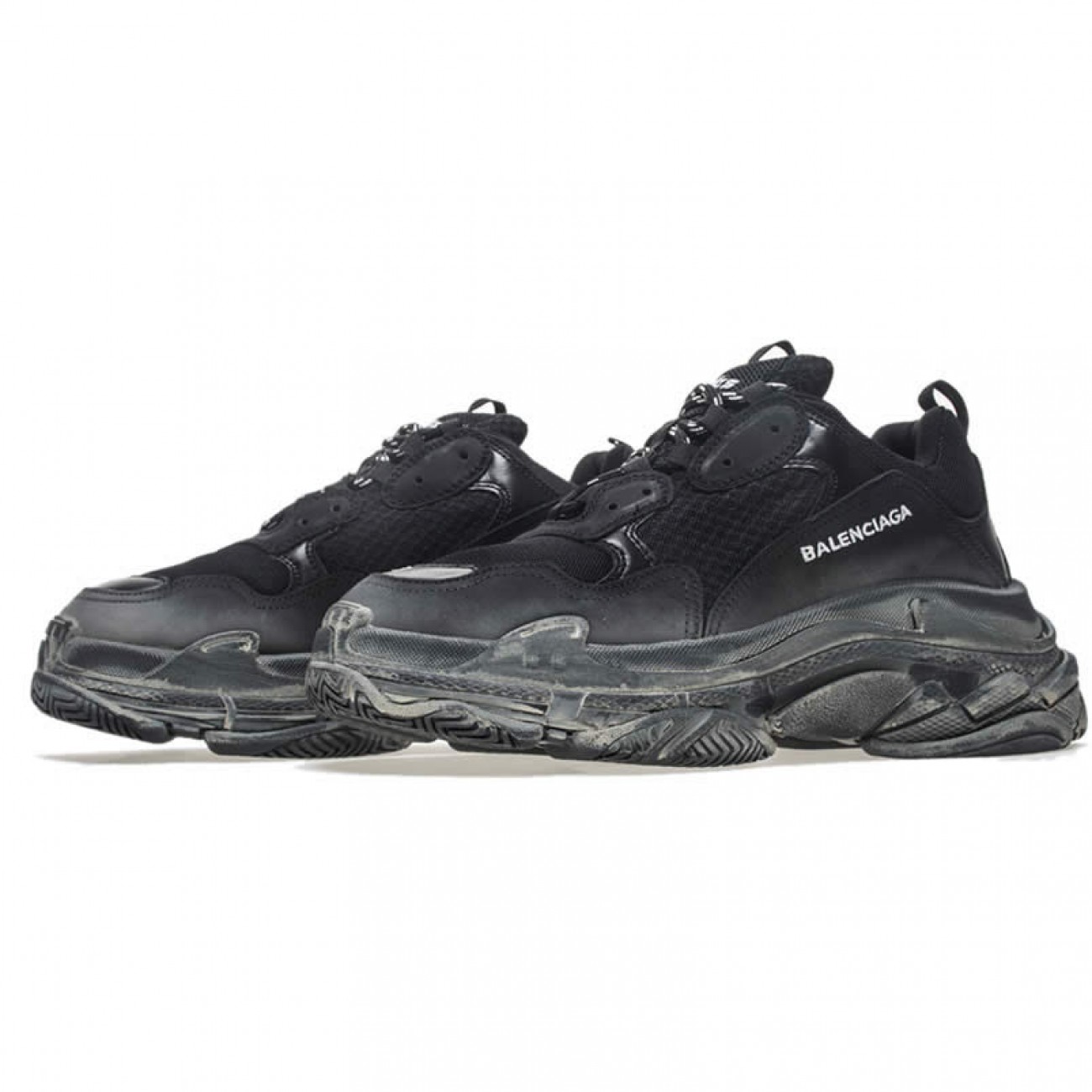 Balenciaga Triple S Sneakers Black Shoes 512176W09O1 1000