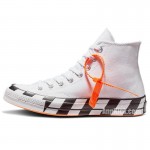 OFF-WHITE x Converse Chuck 70 "Stripe / White" High Tops Shoes 163862C