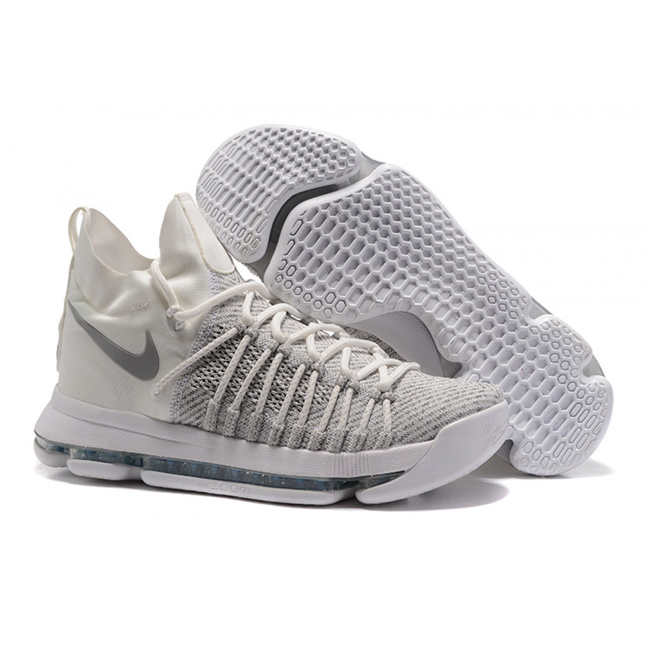 Kevin Durant KD9 White//Grey/Silver