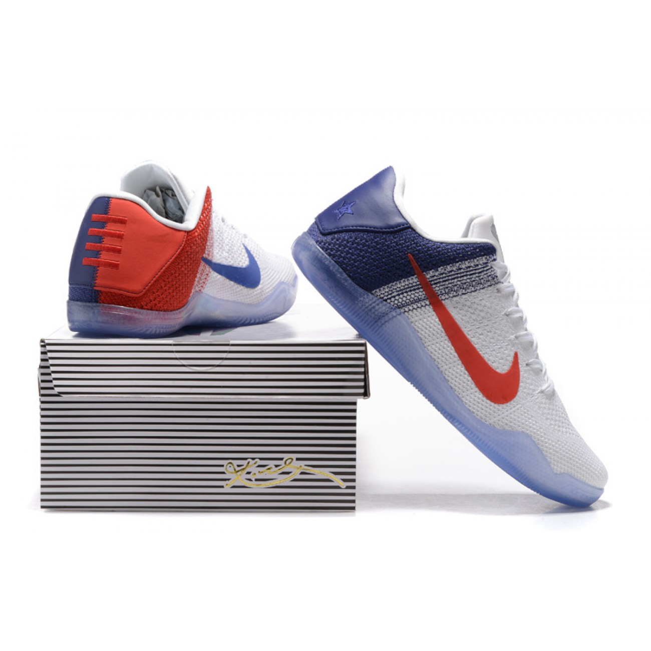 Kobe 11 Elite Low "USA Team" White/Navy/Orange