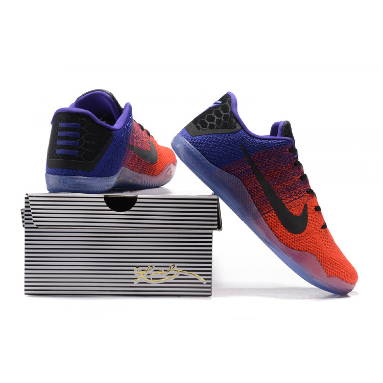 Kobe 11 Elite Low "Sunset Red" Red/Black/Blue