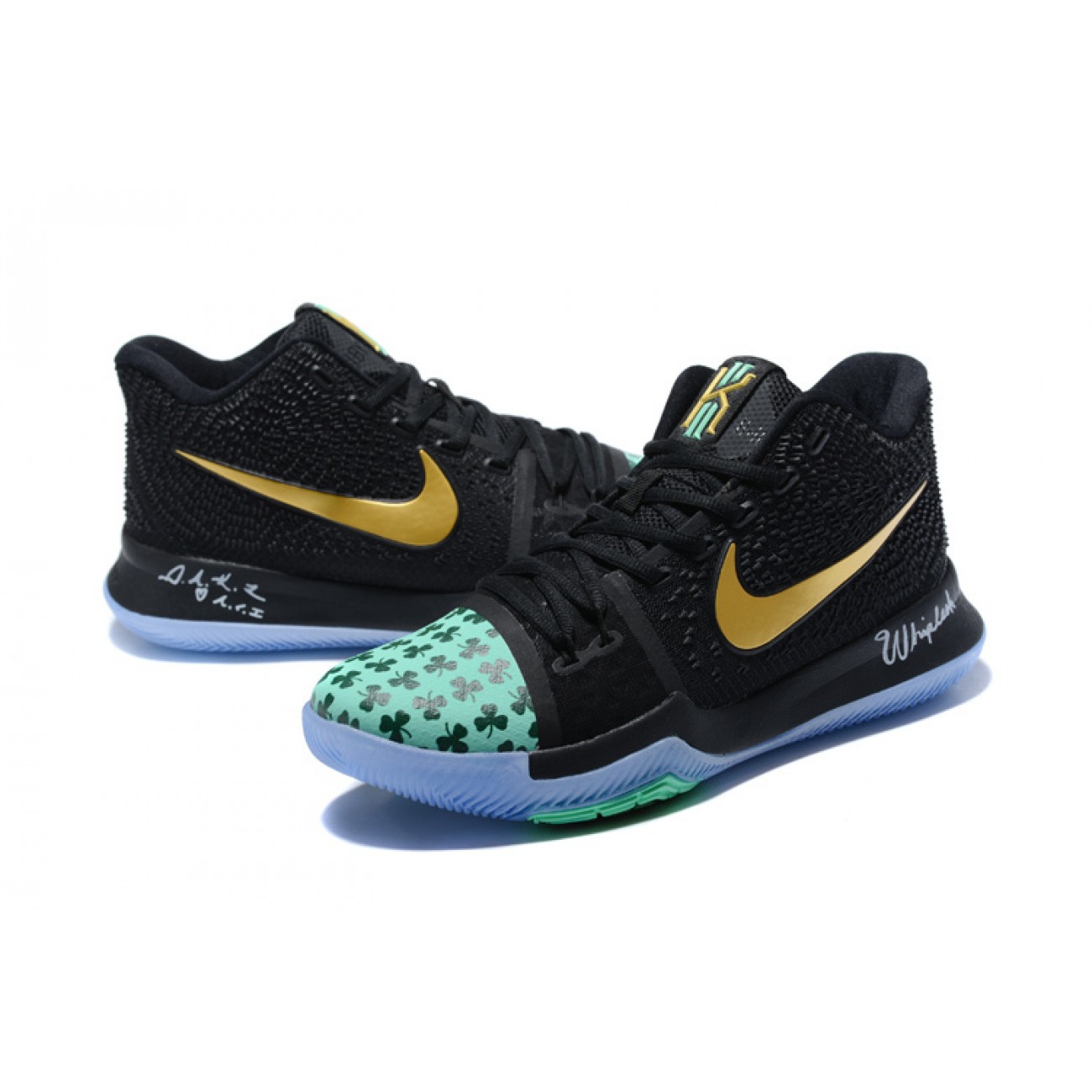 Kyrie 3 "Shamrock / Celtics" Black/Lightgreen/Gold