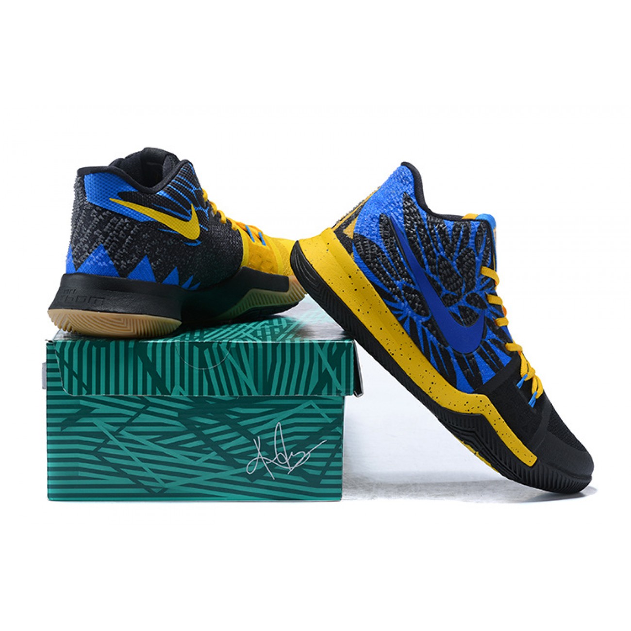 Kyrie 3 "What The" Black/Blue/Yellow