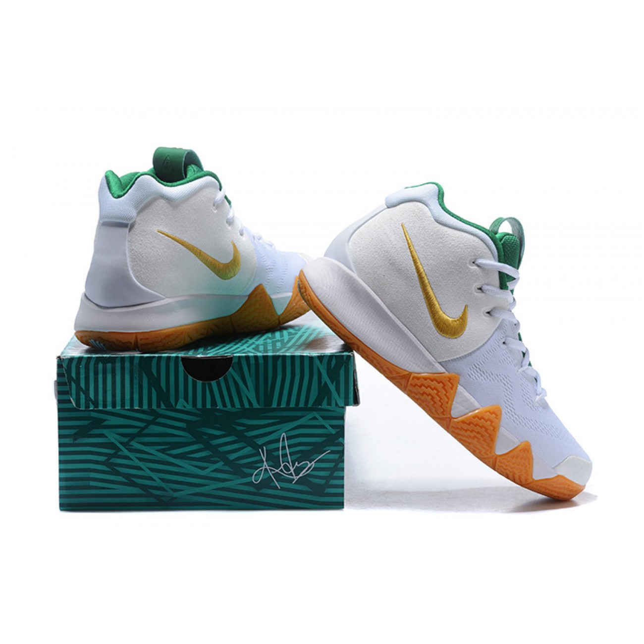 Kyrie 4 White/Green/Gold