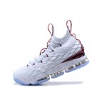 Lebron 15 White/Wine Red