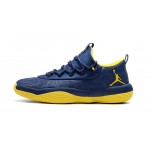 Air Jordan Super Fly Low Basketball Shoes Deep Blue/Yellow