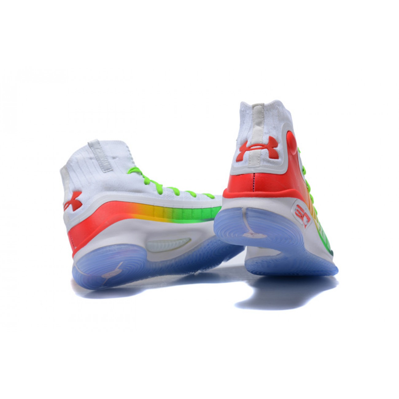 Under Armour UA Curry 4 "Rainbow" White/Green/Orange