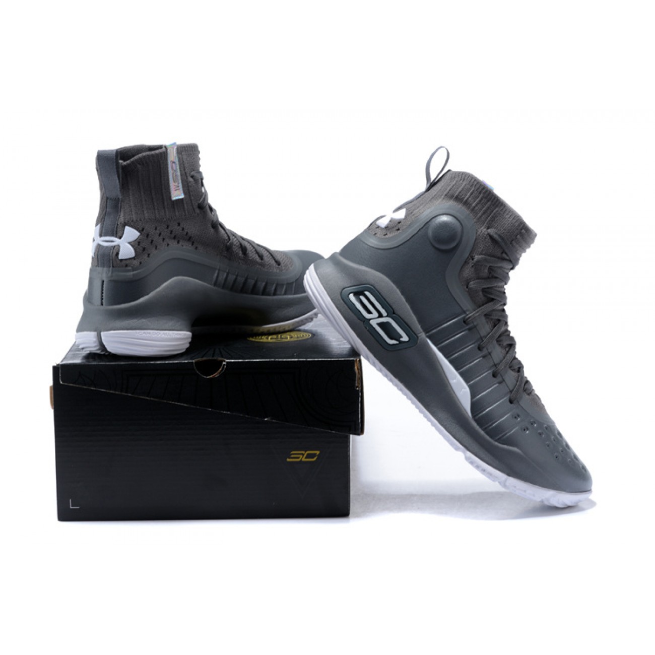 Under Armour UA Curry 4 Charcoal Grey/White