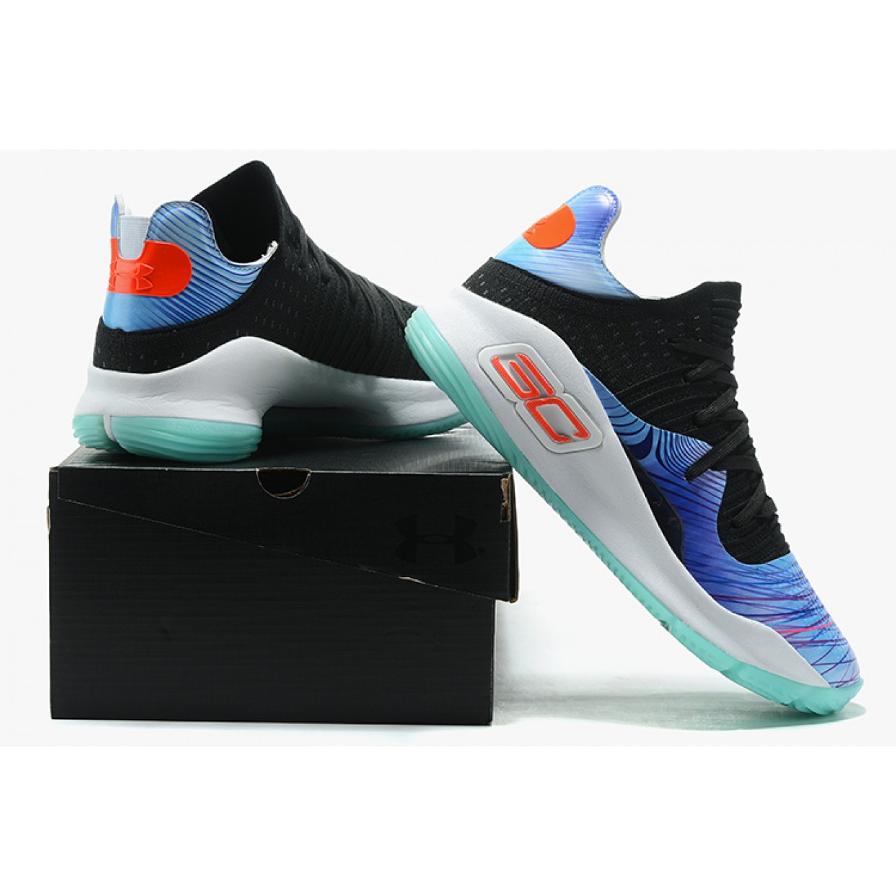 Under Armour UA Curry 4 Low "Tai Chi" Black/Lightblue