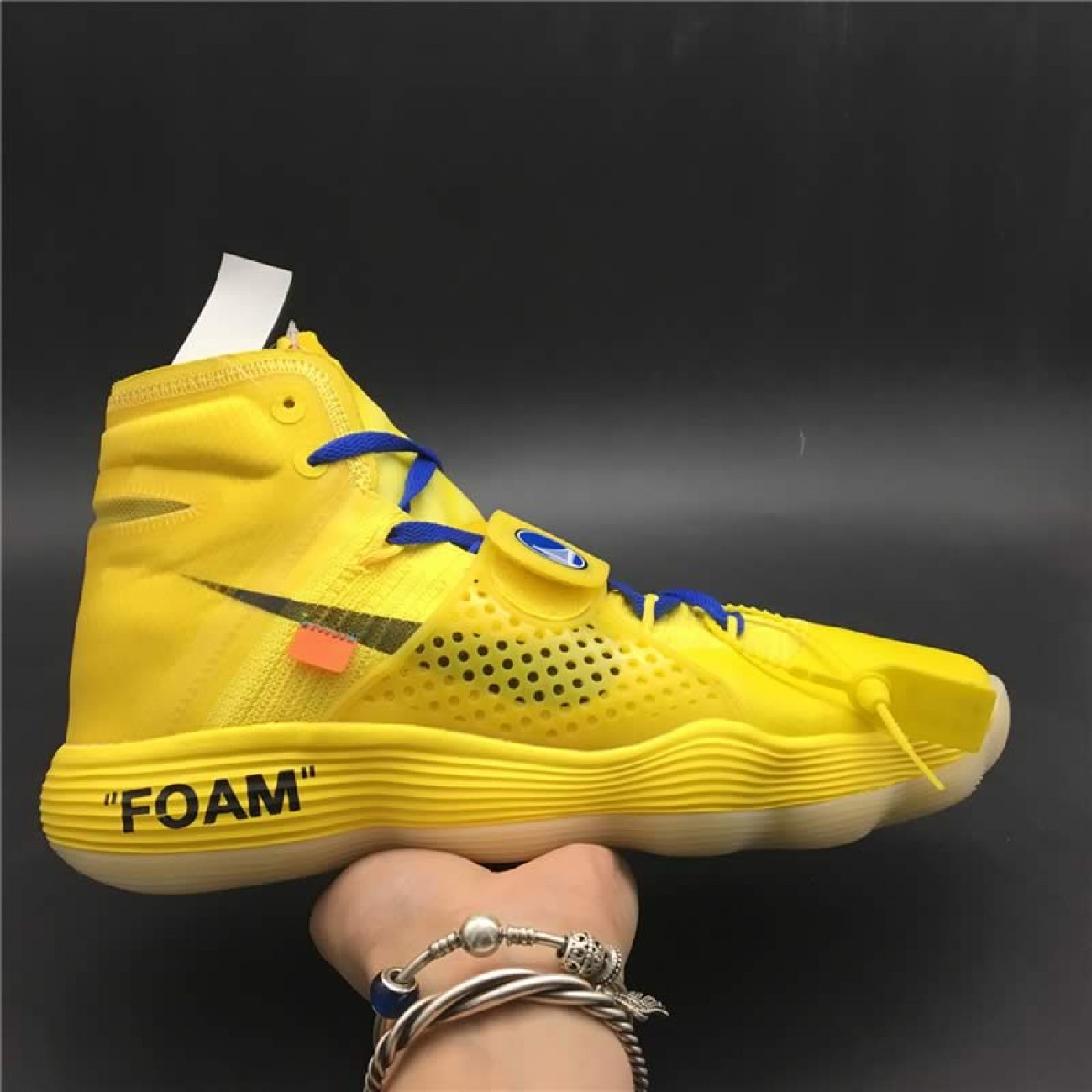 Off-White x Nike React Hyperdunk 2017 White/Yellow/Red AJ4578-100