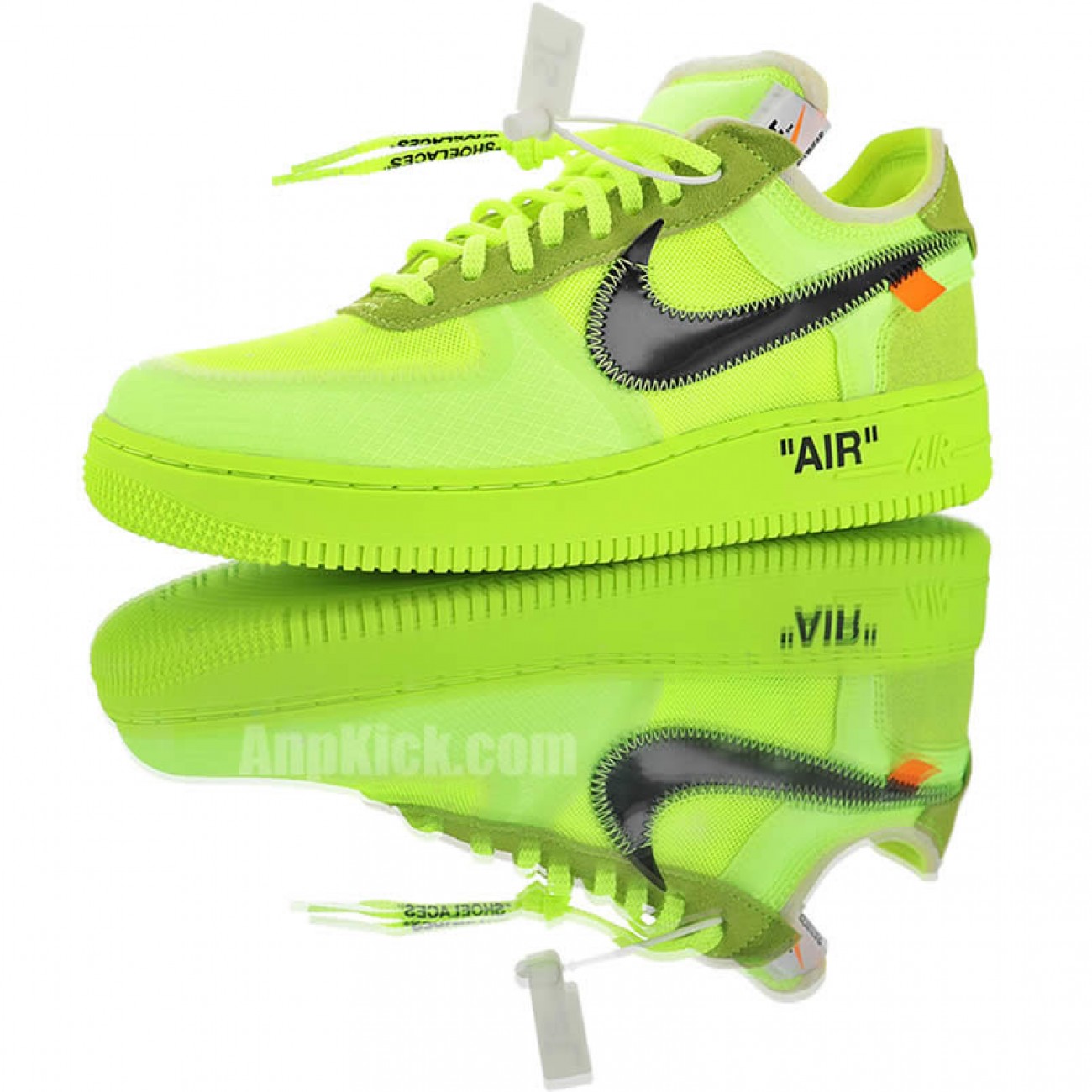 Off-White x Nike Air Force 1 Low "Volt" Green Release Date AO4606-700