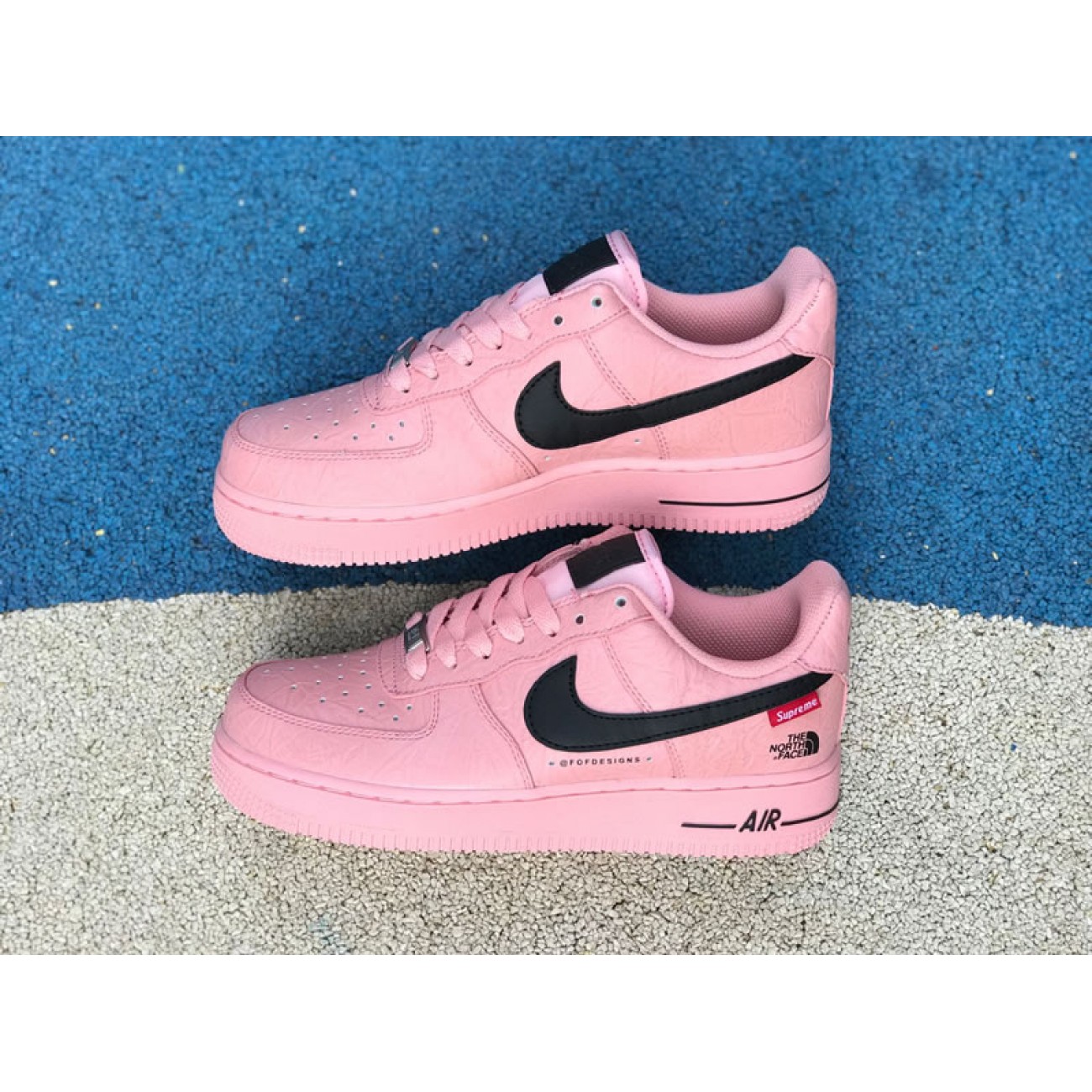 Supreme® x The North Face x Nike Air Force 1 Sup AF1 Low "Pink/Black" AR3066-800